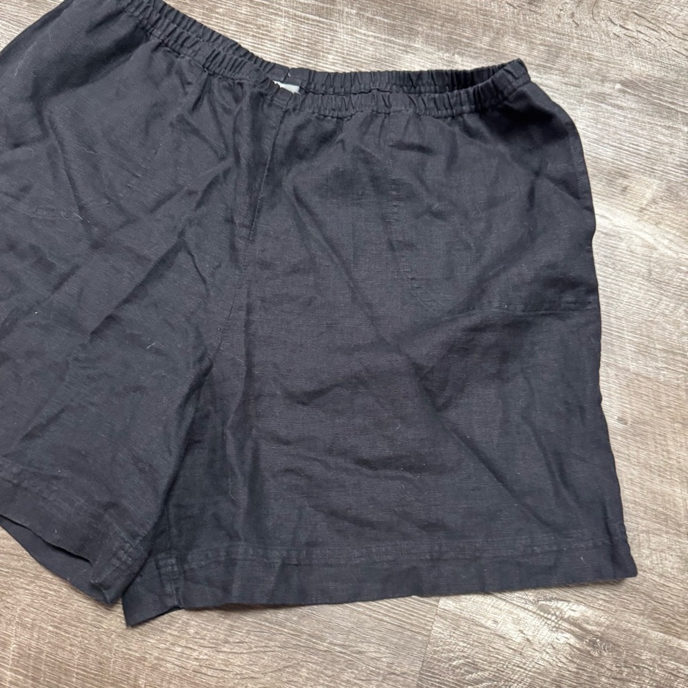 J Jill 100% Linen Black Shorts Size XL - Picture 2 of 8